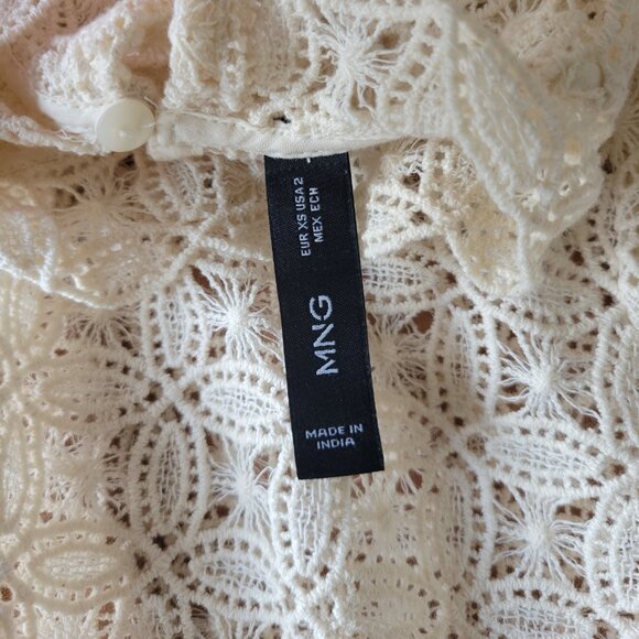 Mango guipure cotton blouse - like new condition - Picture 3 of 6